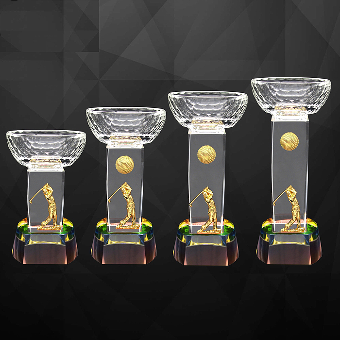 9285 - Exclusive Crystal Golf Trophy