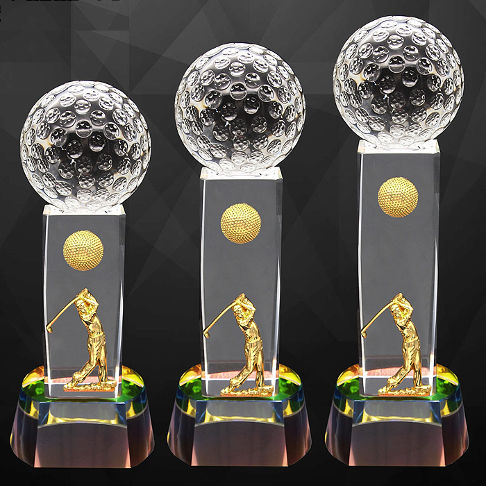 9283 - Exclusive Crystal Golf Trophy