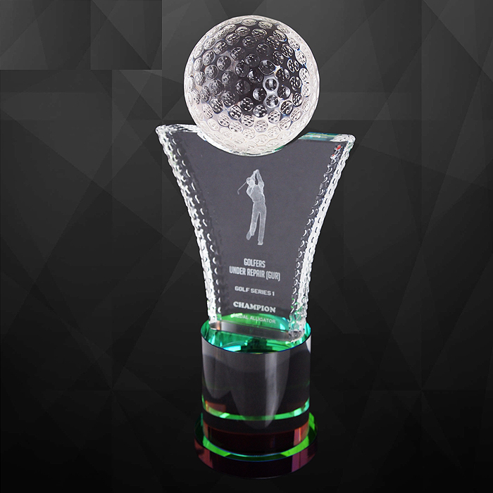 9209 - Exclusive Crystal Golf Trophy