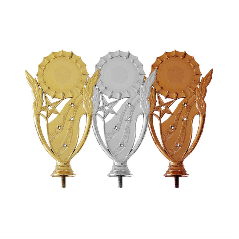 SM-006 - Plastic Trophy Top (Gold, Silver, Bronze)