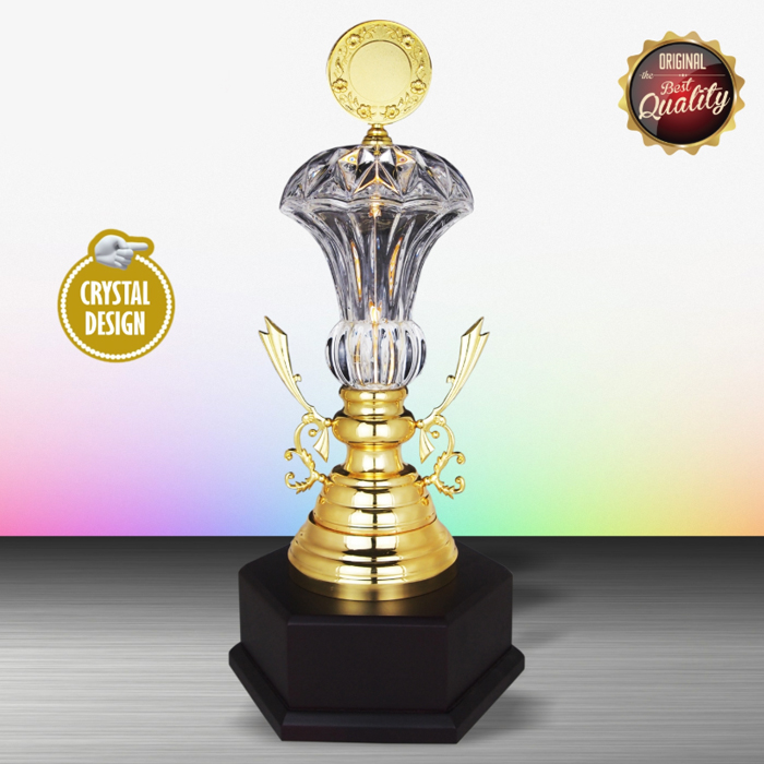 WS6140 - Exclusive White Silver Trophy With Crystal