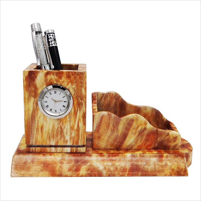 7212 - Exclusive Wooden Desktop With Clock