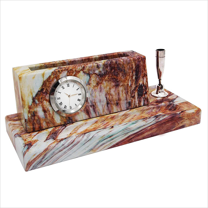 7216 - Exclusive Wooden Desktop With Clock