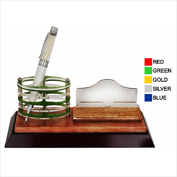 7106 - Wooden Acrylic Pen Holder & Namecard Holder