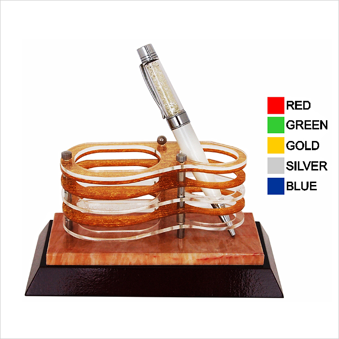 7107 - Wooden Acrylic Pen Holder