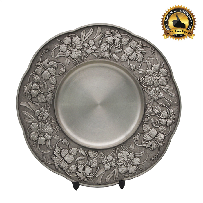 7231 - Bunga Raya Pewter Plate