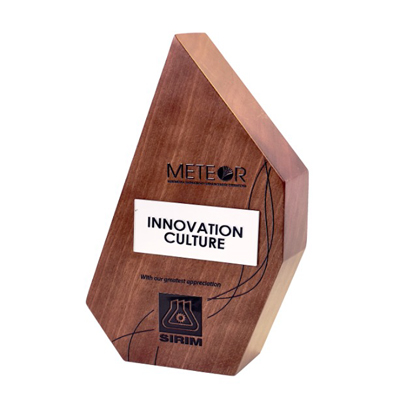 7666 - Wooden Plaque & Trophy