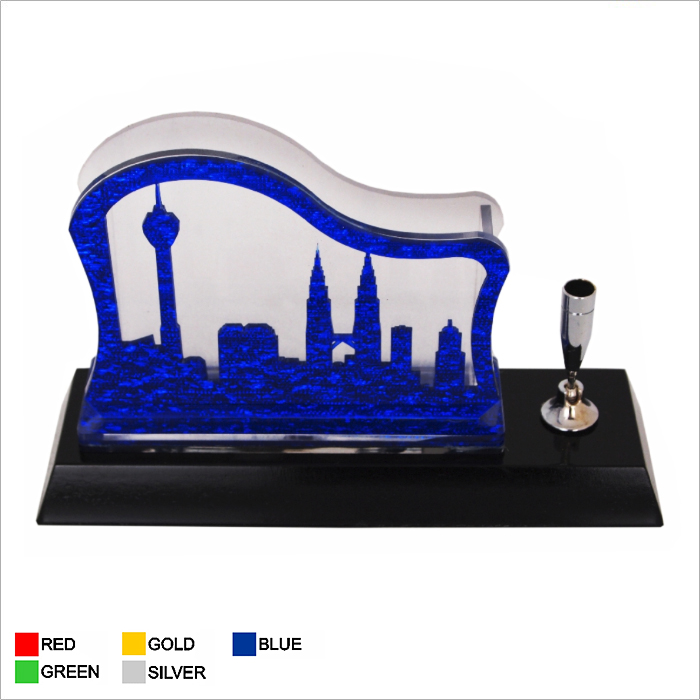 7120 - Wooden Acrylic NC Holder & Pen Holder