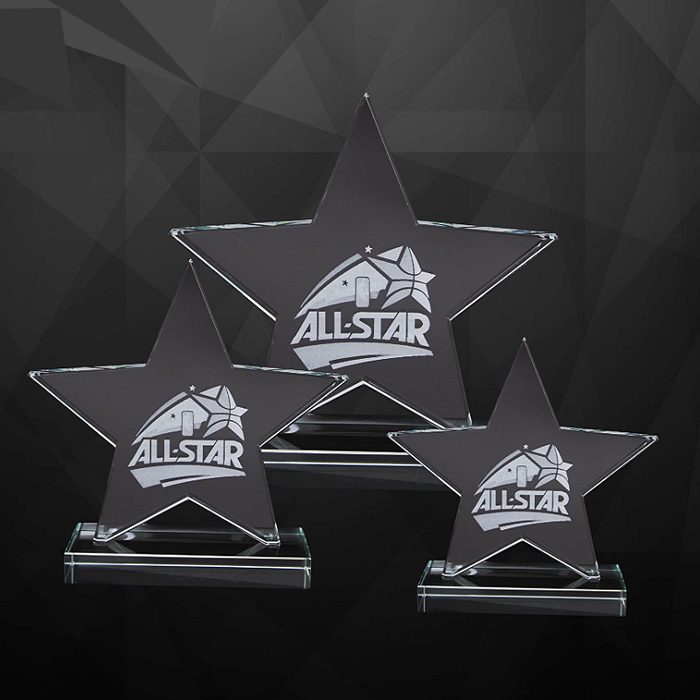 9223 - Exclusive Crystal Star Plaques