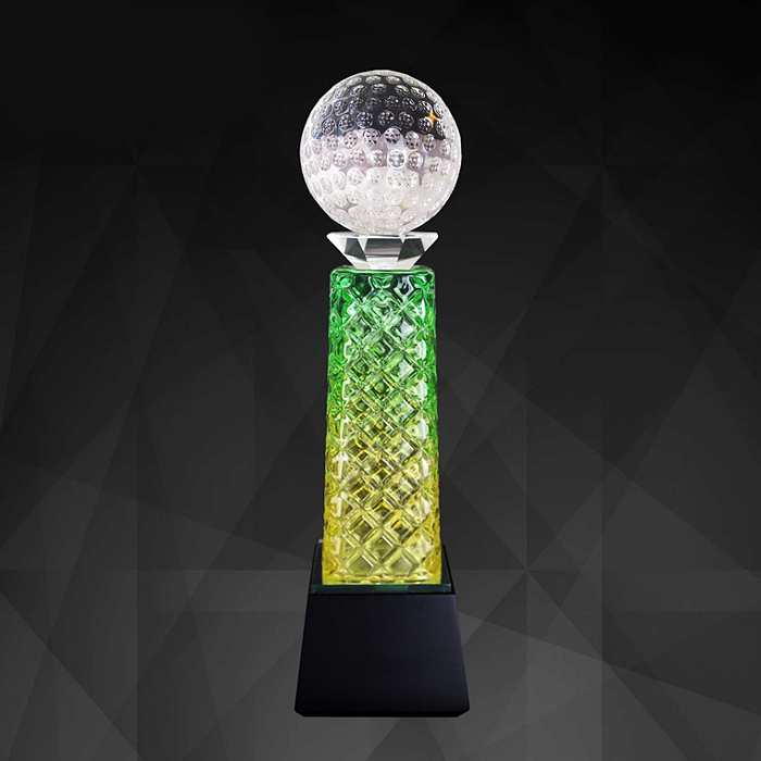 9202 - Exclusive Crystal Golf Trophy