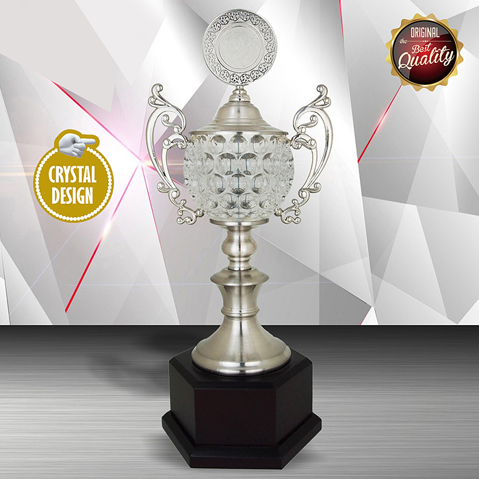 WS6135 - Exclusive White Silver Trophy With Crystal