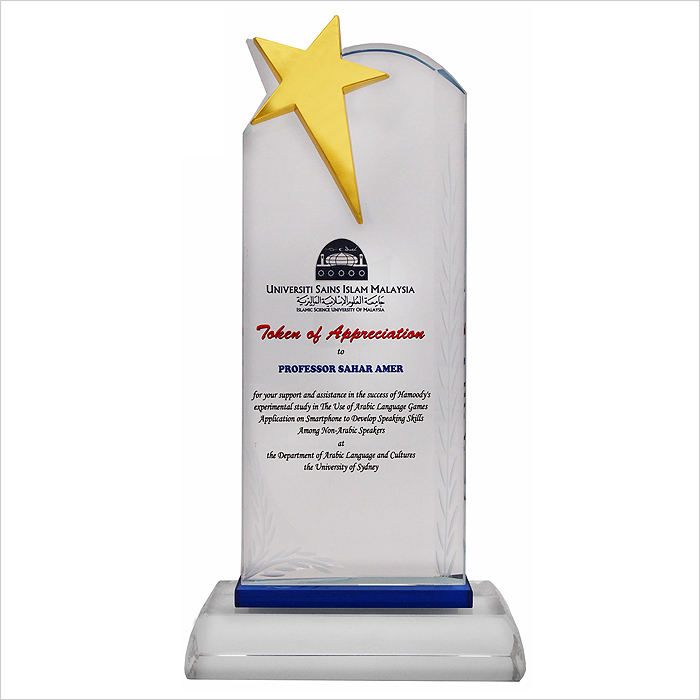 3084 - Exclusive Crystal Star Plaque