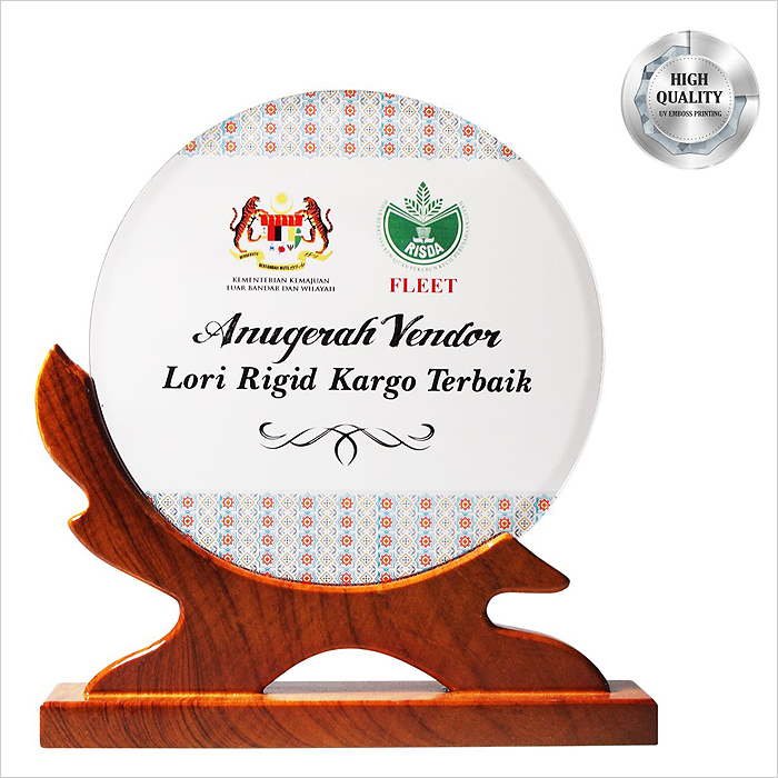 3096 - Exclusive Wooden Crystal Plaque