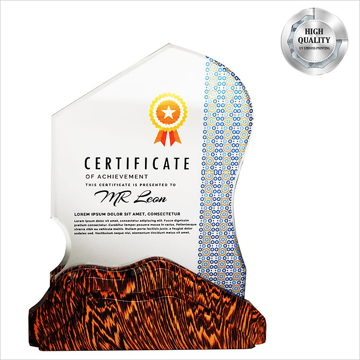 3103 - Exclusive Wooden Crystal Plaque