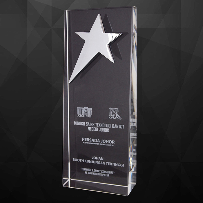 9172 - Exclusive Crystal Star Plaques