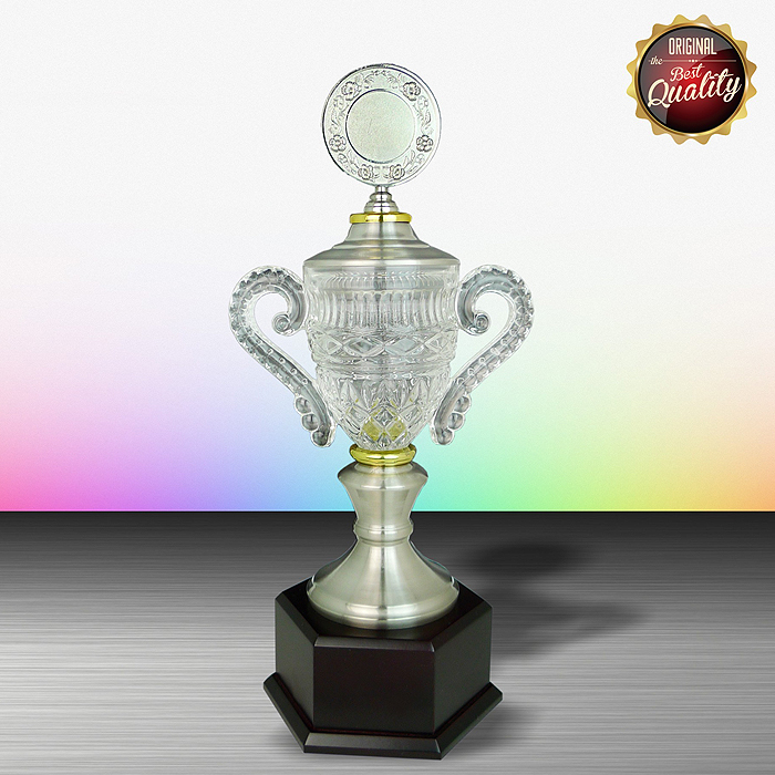 WS6103 - Exclusive White Silver Trophy With Crystal