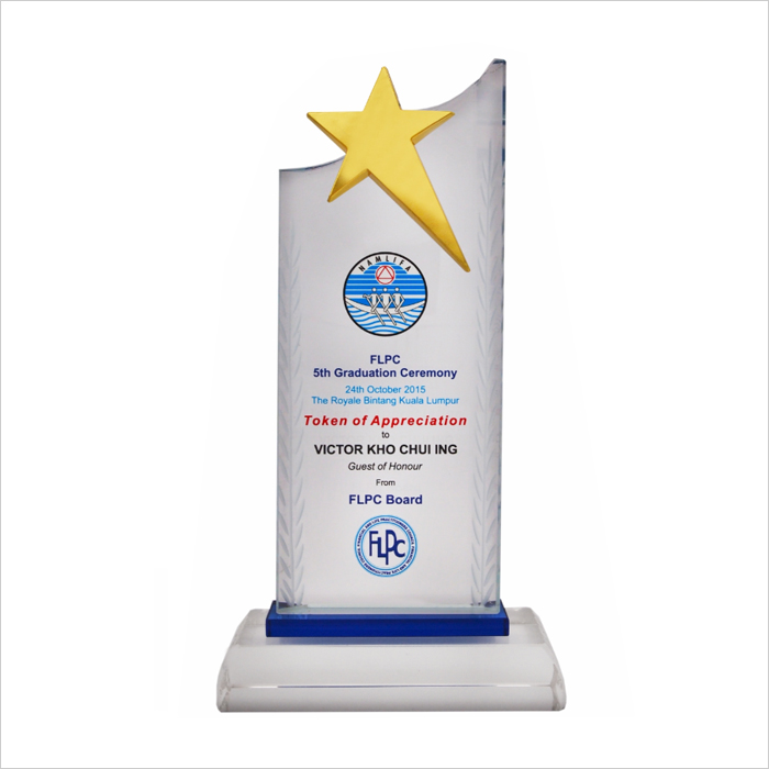 3085 - Exclusive Crystal Star Plaque